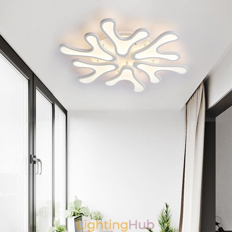 Acrylic Antler Flush Mount Ceiling Light