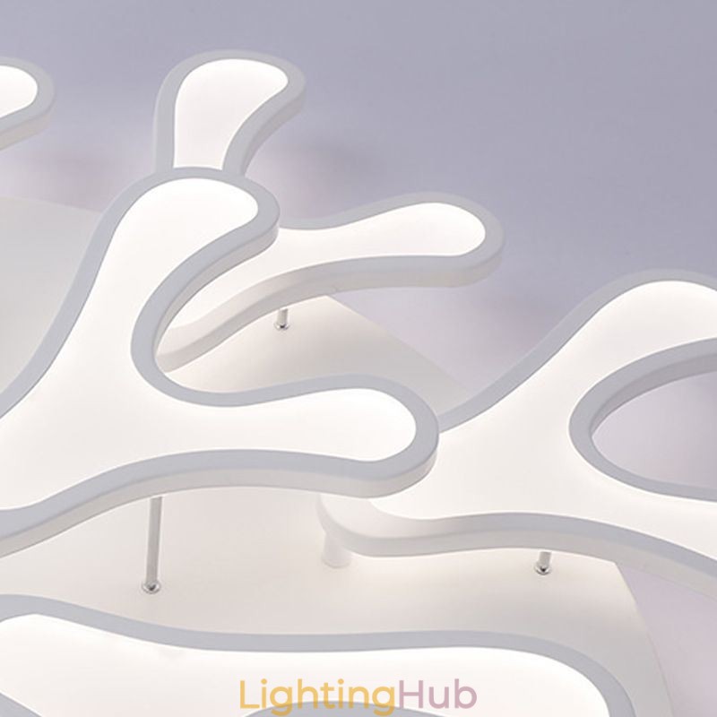 Acrylic Antler Flush Mount Ceiling Light