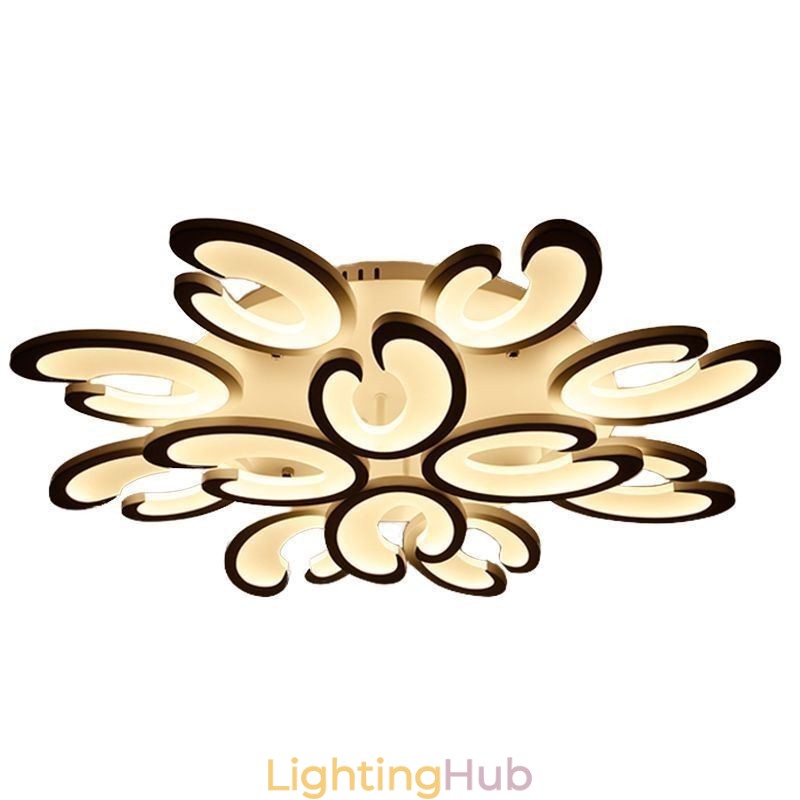 Petal Shaped Flush Mount Ceiling Light