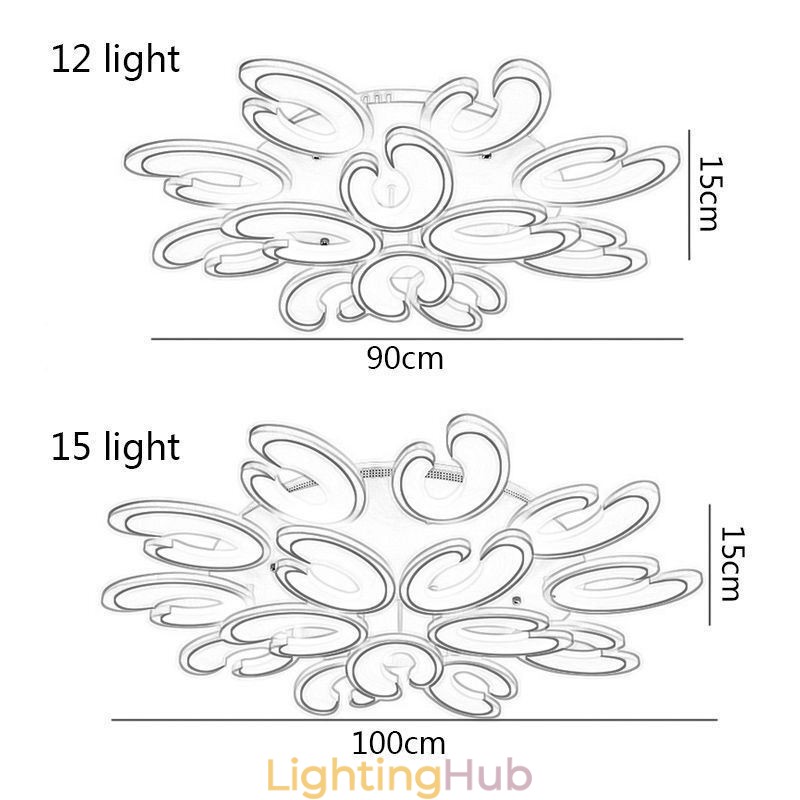 Petal Shaped Flush Mount Ceiling Light
