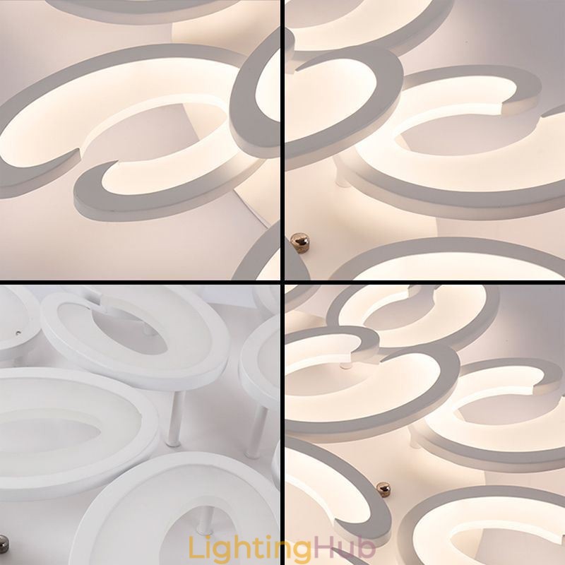 Petal Shaped Flush Mount Ceiling Light