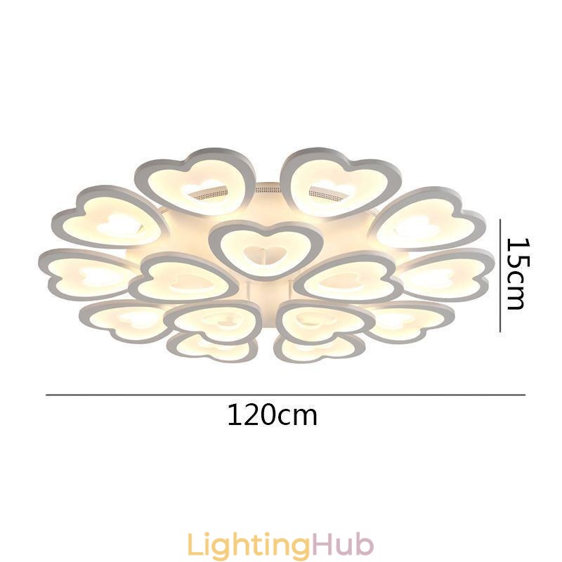 Heart Shaped Petal Ceiling Light Flush Mount