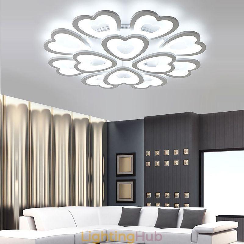 Heart Shaped Petal Ceiling Light Flush Mount