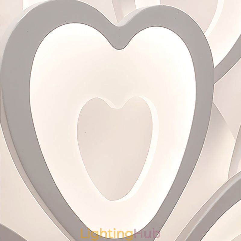 Heart Shaped Petal Ceiling Light Flush Mount