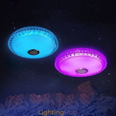 Flush Mount Ceiling Light Remote APP Control Bluetooth Music Speaker Light Flush Mount Ceiling Light Remote APP Control Bluetooth Music Speaker Light