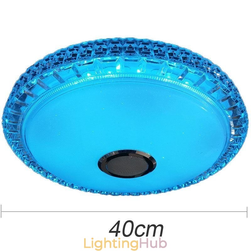 Flush Mount Ceiling Light Remote APP Control Bluetooth Music Speaker Light