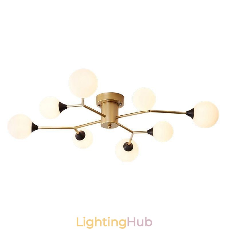 Glass Ball Flush Mount Magic Bean Ceiling Light