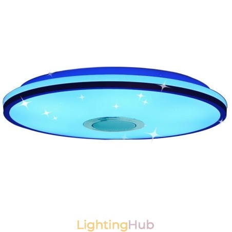 Flush Mount Colorful Ceiling Light with Bluetooth Music Speaker Timing Function Flush Mount Colorful Ceiling Light with Bluetooth Music Speaker Timing Function
