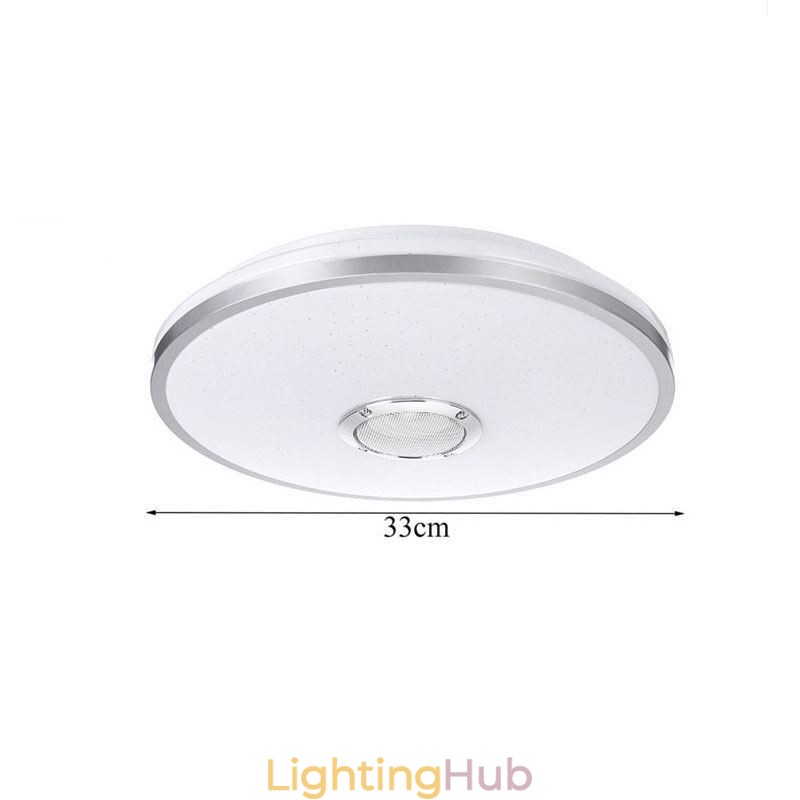 Flush Mount Colorful Ceiling Light with Bluetooth Music Speaker Timing Function