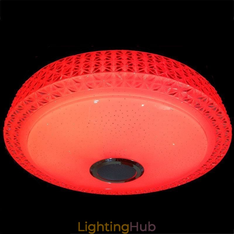 Ceiling Light Decorative Lamp Remote APP Control Bluetooth Music Speaker Flush Mount