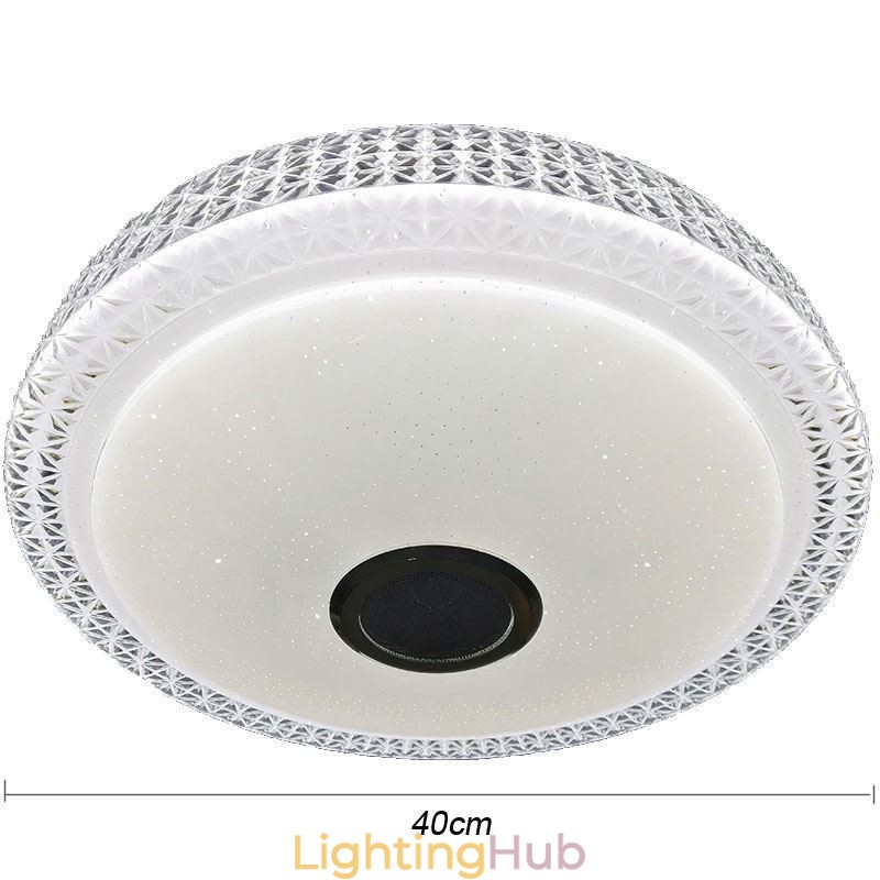 Ceiling Light Decorative Lamp Remote APP Control Bluetooth Music Speaker Flush Mount