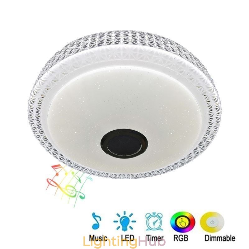 Ceiling Light Decorative Lamp Remote APP Control Bluetooth Music Speaker Flush Mount