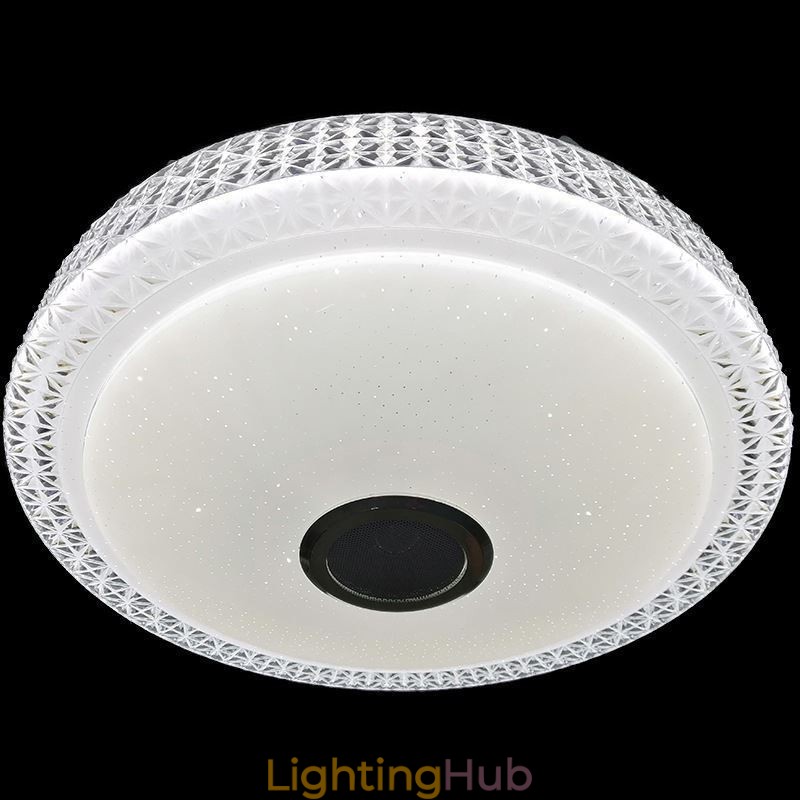 Ceiling Light Decorative Lamp Remote APP Control Bluetooth Music Speaker Flush Mount