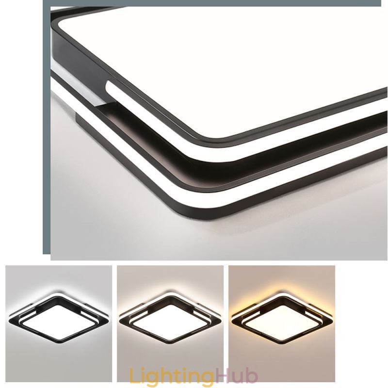 Modern Simple Flush Mount Ceiling Light Square Acrylic Light Fixture