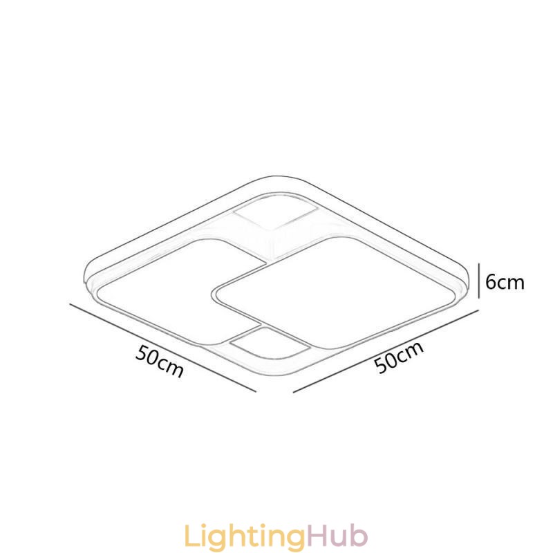 Modern Geometric Flush Mount Ceiling Light Acrylic Decoration Light