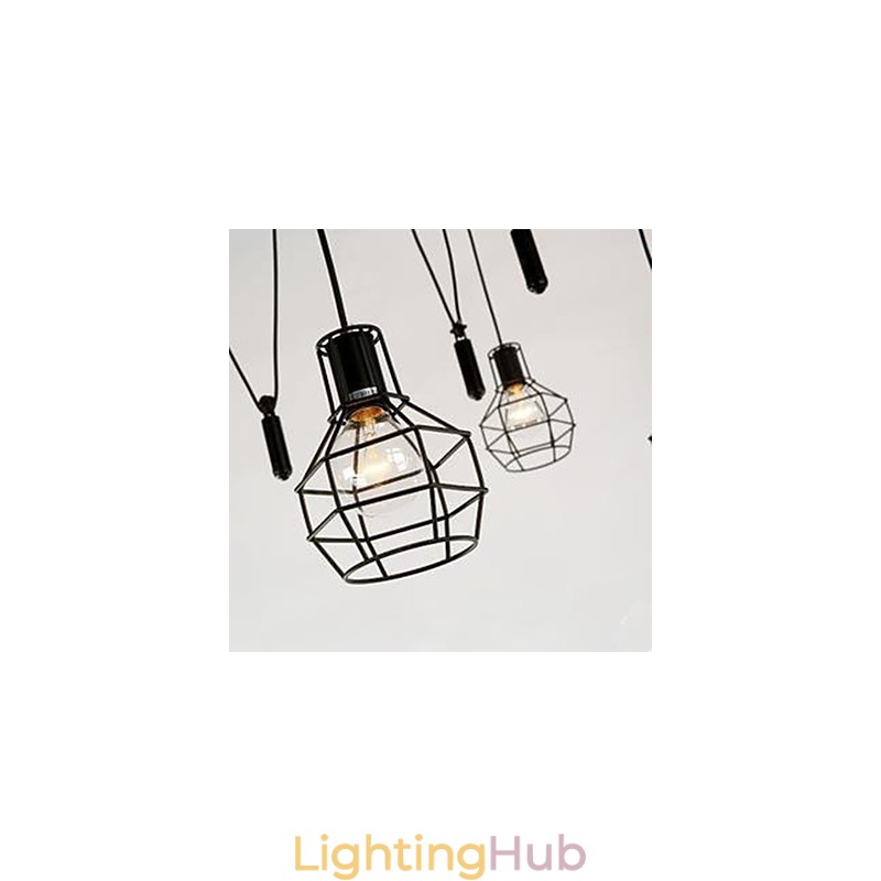 Dining Sitting Chandelier American Country Lamps And Lanterns Lift Tiny Cages Droplight