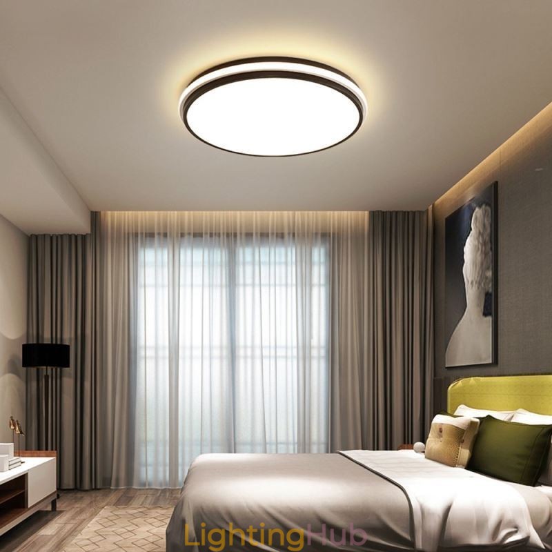 Minimalist Circular Flush Mount Ceiling Light Fixture Modern Acrylic Lighting