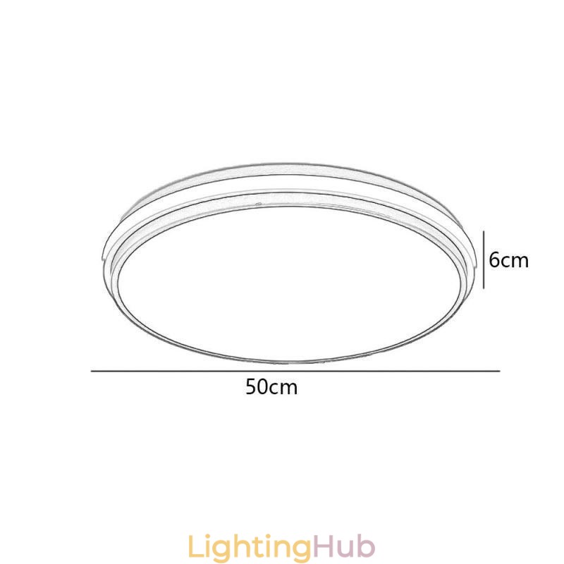 Minimalist Circular Flush Mount Ceiling Light Fixture Modern Acrylic Lighting