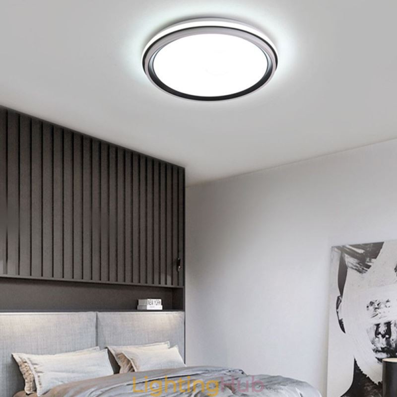 Minimalist Circular Flush Mount Ceiling Light Fixture Modern Acrylic Lighting