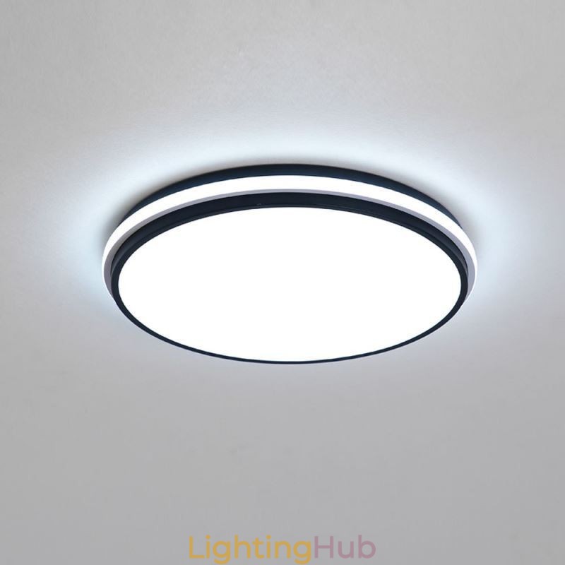 Minimalist Circular Flush Mount Ceiling Light Fixture Modern Acrylic Lighting