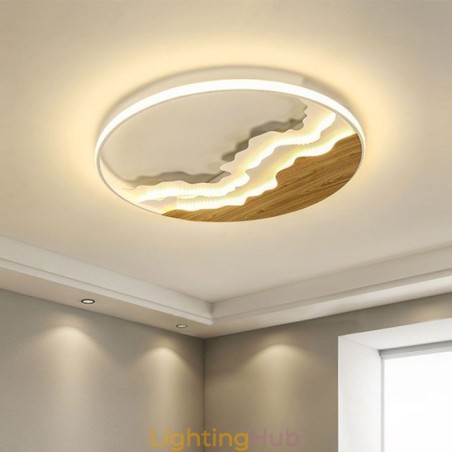 Round Flush Mount Unique Wave Shaped Acrylic Ceiling Light Round Flush Mount Unique Wave Shaped Acrylic Ceiling Light