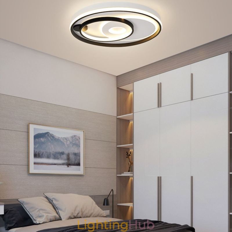 Overlapping Round Flush Mount Ceiling Light Modern Acrylic Light