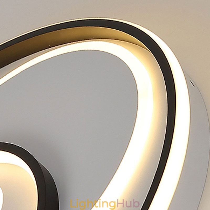 Overlapping Round Flush Mount Ceiling Light Modern Acrylic Light