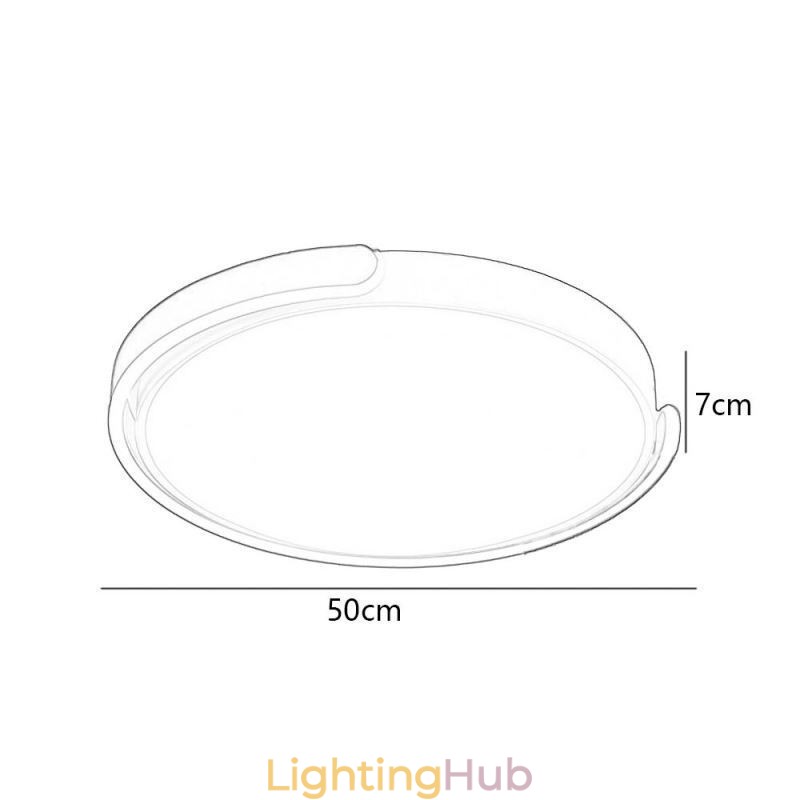 Round Acrylic Flush Mount Ceiling Light Fixture