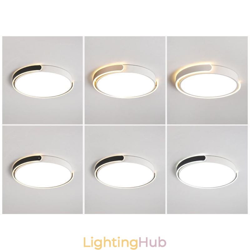 Round Acrylic Flush Mount Ceiling Light Fixture