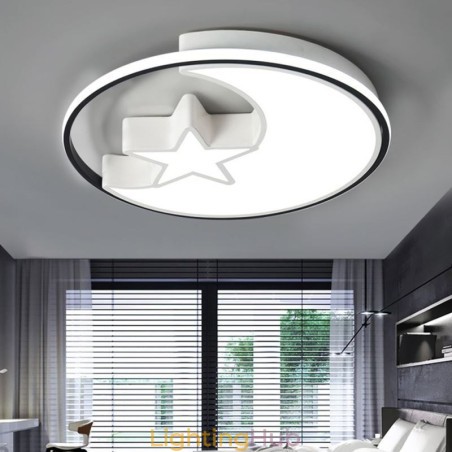 Moon & Star Flush Mount Ceiling Light Moon & Star Flush Mount Ceiling Light