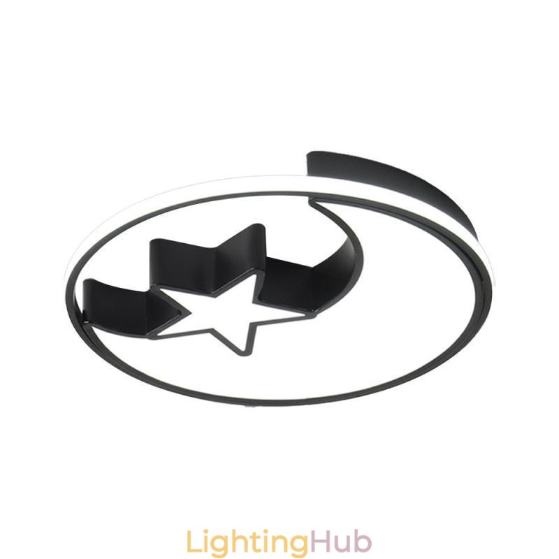 Moon & Star Flush Mount Ceiling Light