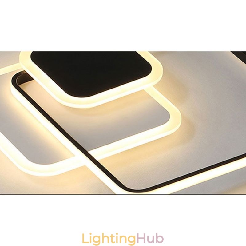 Square Frames Flush Mount Decorative Ceiling Light