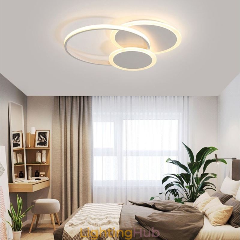 Round Flush Mount Light Fixture Modern Acrylic Ceiling Light