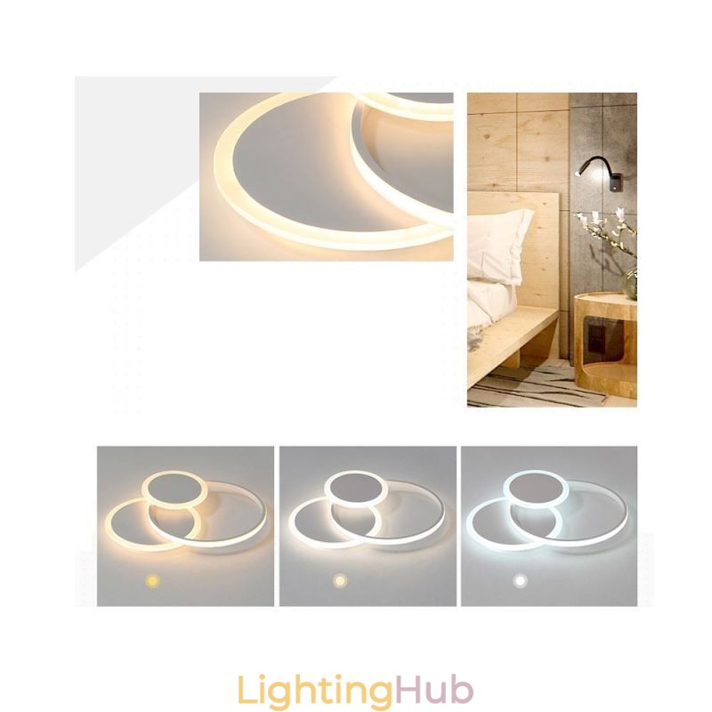 Round Flush Mount Light Fixture Modern Acrylic Ceiling Light