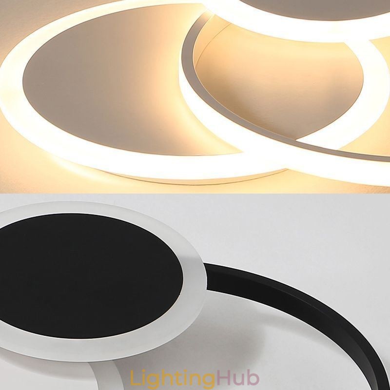 Round Flush Mount Light Fixture Modern Acrylic Ceiling Light