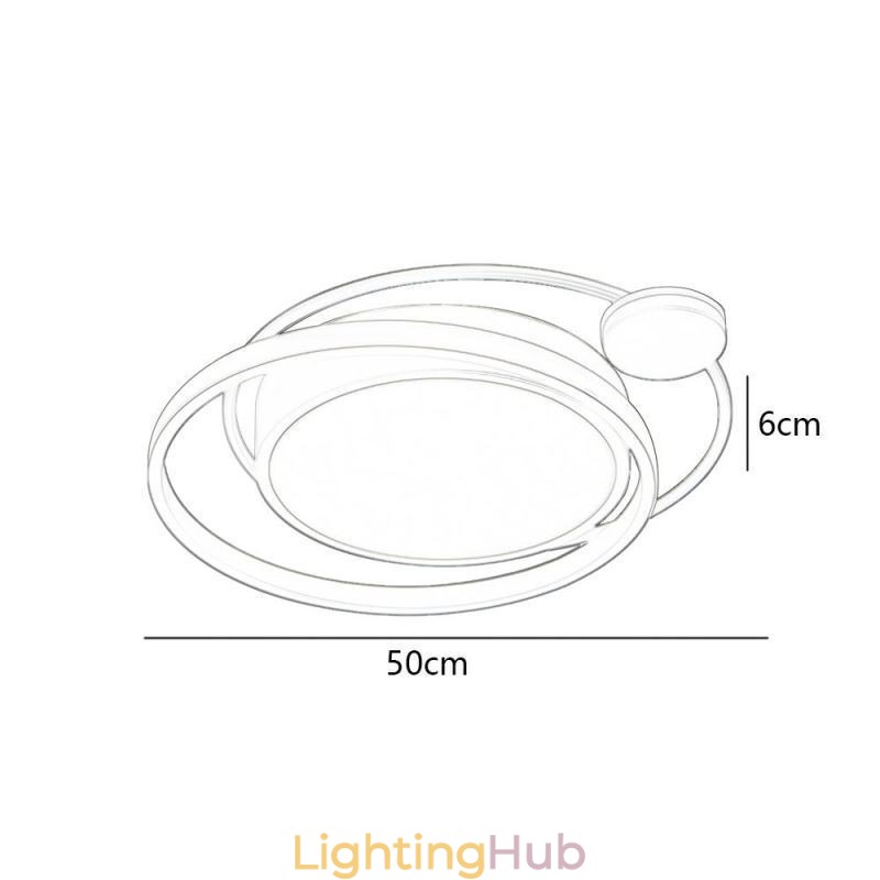 Contemporary Circular Flush Mount Ceiling Light