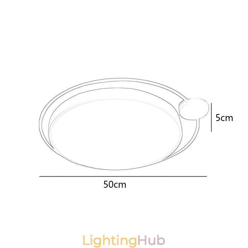 Simple Style Round Flush Mount Light Fixture Acrylic Ceiling Light