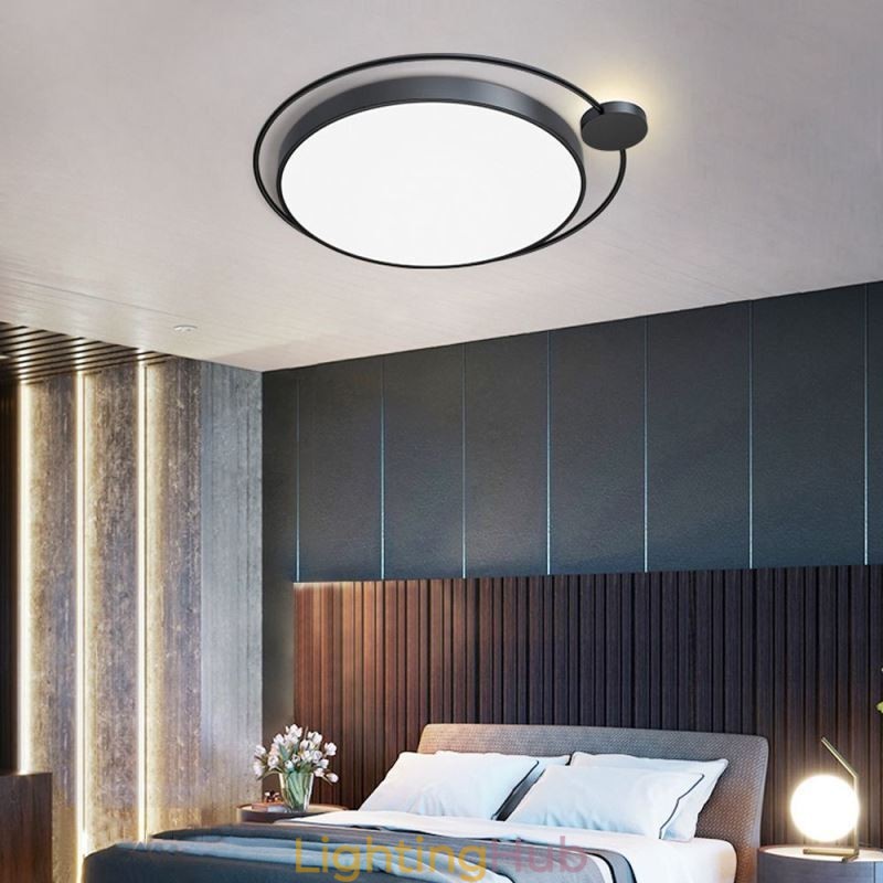 Simple Style Round Flush Mount Light Fixture Acrylic Ceiling Light