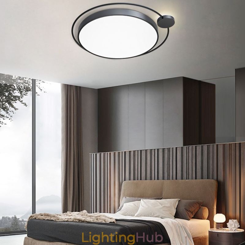 Simple Style Round Flush Mount Light Fixture Acrylic Ceiling Light