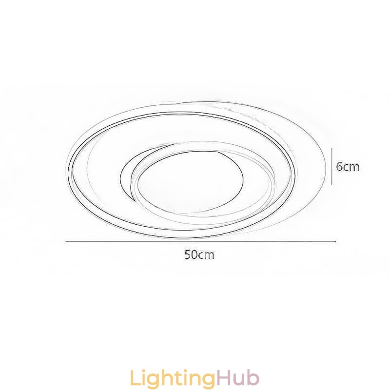 Irregular Round Flush Mount Ceiling Light