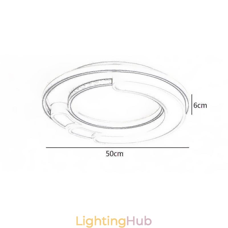 Circular Flush Mount Light Fixture Acrylic Ceiling Light