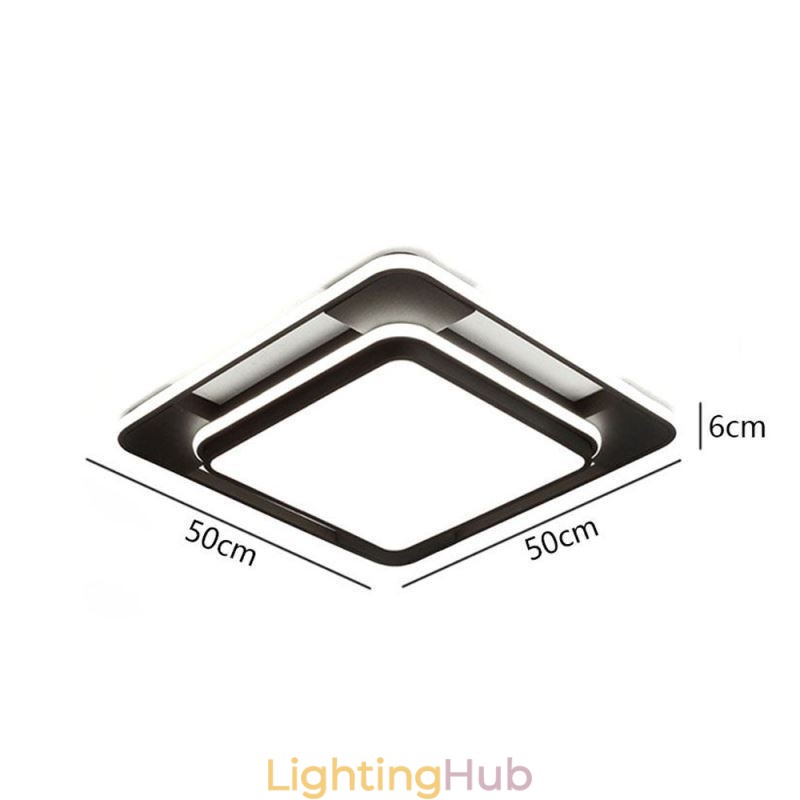 Modern Minimalist Flush Mount Lighting Square Ceiling Light