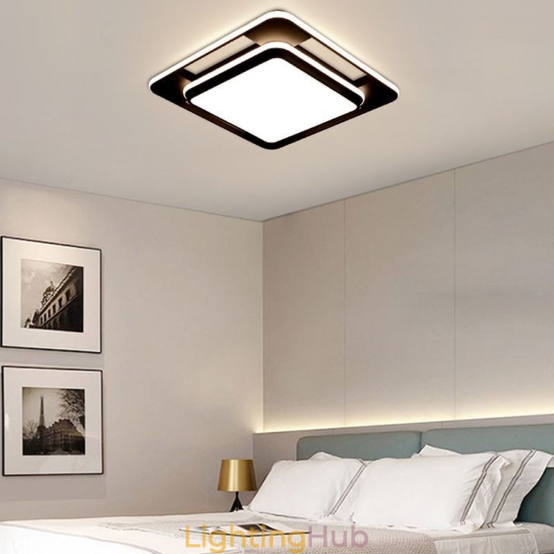 Modern Minimalist Flush Mount Lighting Square Ceiling Light