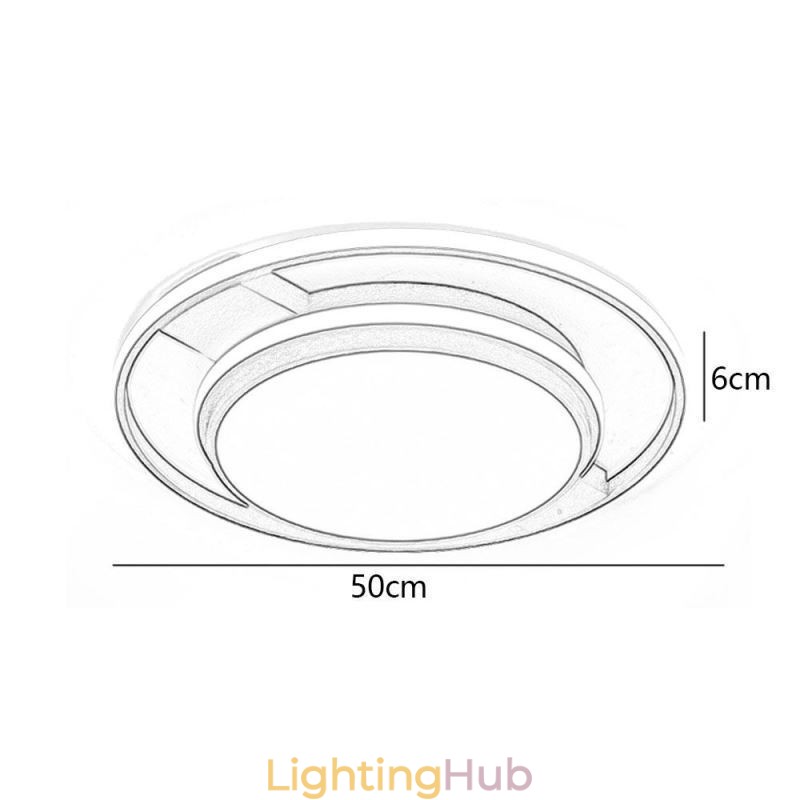 Modern Minimalist Flush Mount Light Fixture Round Ceiling Light