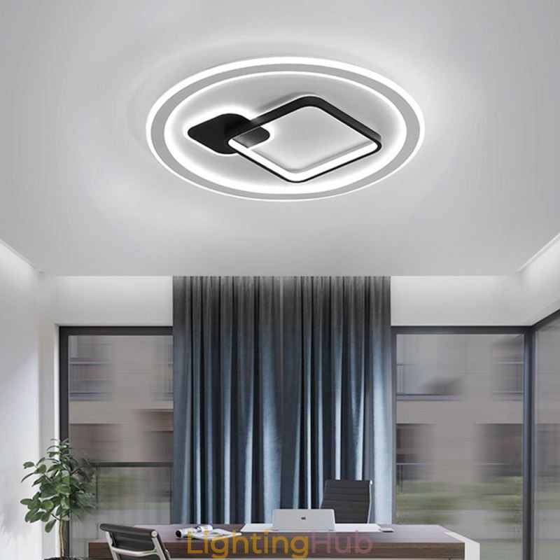 Modern Minimalist Ceiling Lamp Round and Square Flush Mount Light Fixture