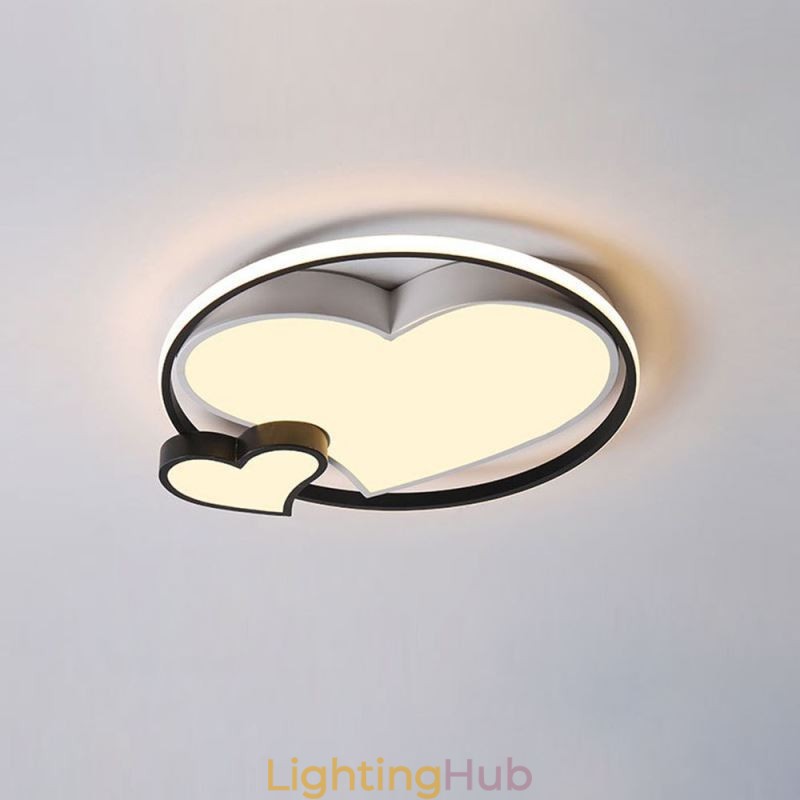 Double Hearts Flush Mount Ceiling Lamp Decorative Lighting