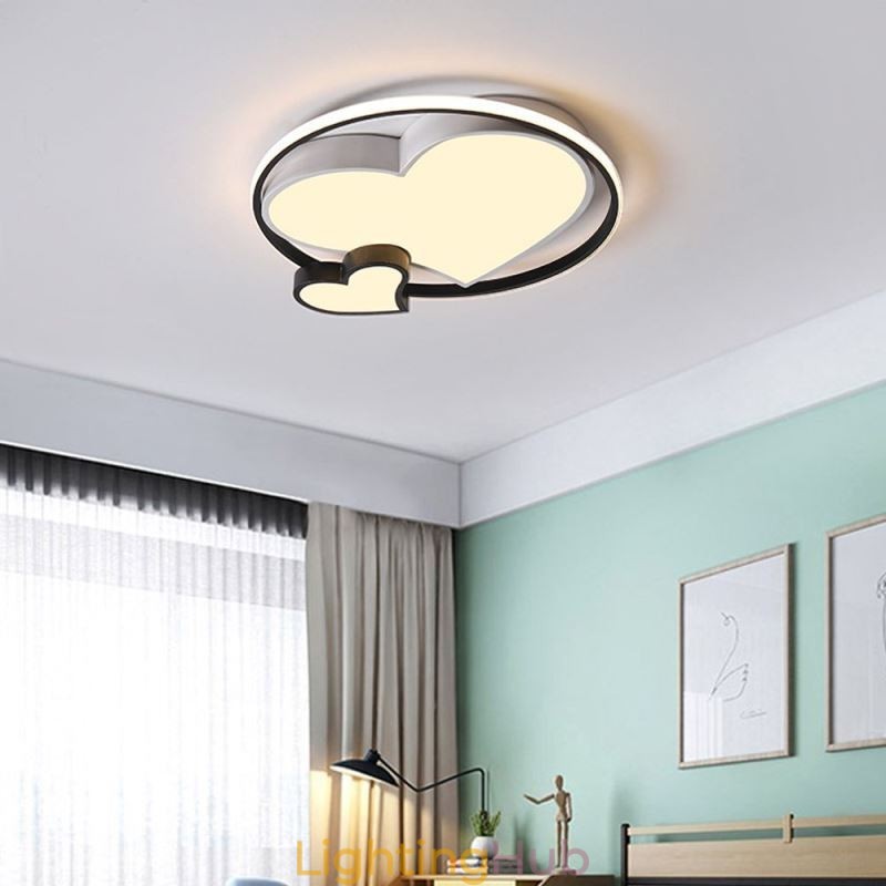 Double Hearts Flush Mount Ceiling Lamp Decorative Lighting