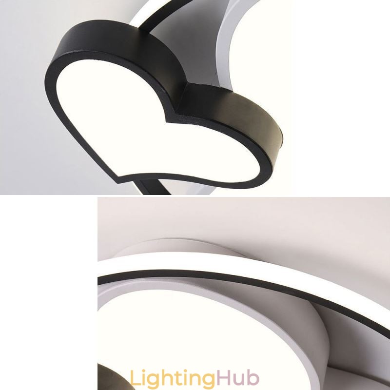 Double Hearts Flush Mount Ceiling Lamp Decorative Lighting
