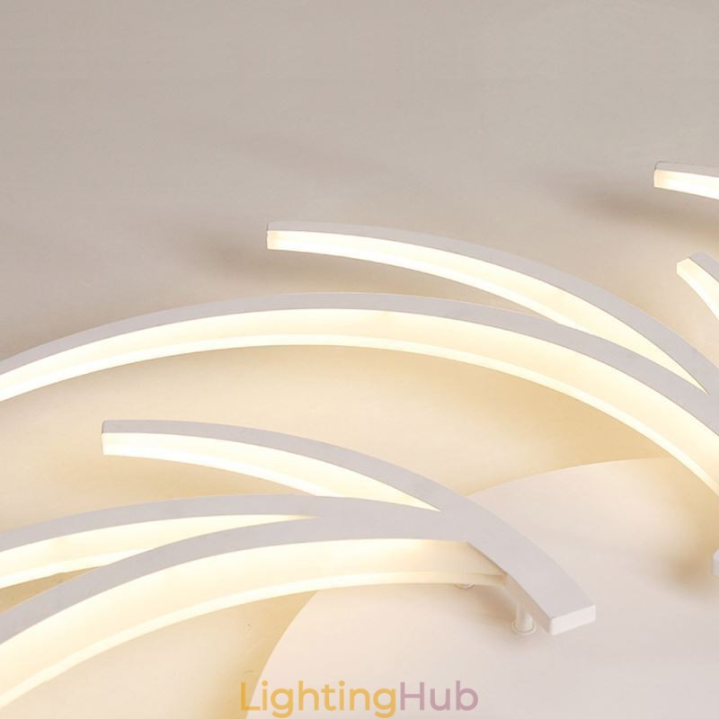 Irregular Linear Flush Mount Ceiling Light Modern Lighting