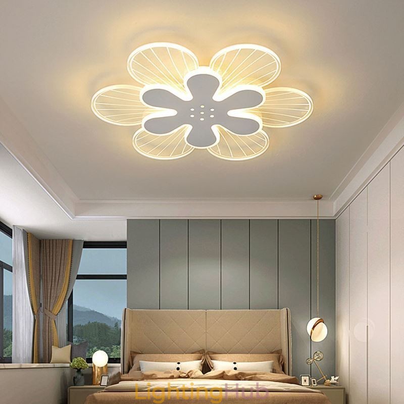 Modern Flush Mount Pretty Flower Decorative Ceiling Light